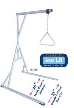 Free Standing Trapeze with Base Silver Vein